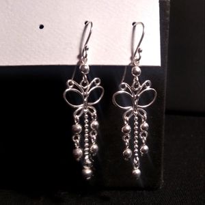 Butterfly drop earrings